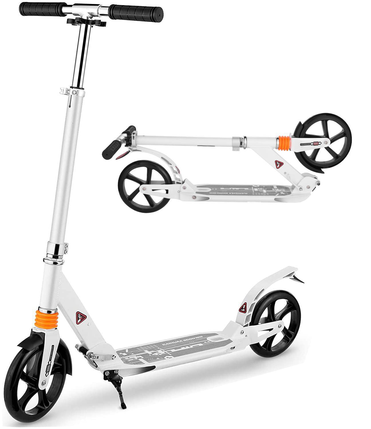Folding Adult Kick Scooter Adjustable Height Dual Suspension Outdoor Ride Push 