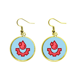 thumbnail image 1 of Engranaje lubricante Ear Dangle Golden Drop Earring Jewelry Mujer Unbranded M, 1 of 3