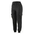 thumbnail image 5 of Gibobby Cargo Pants for Women High Waisted Casual Pants Baggy Stretchy Wide Leg Y2K Streetwear with Pockets(Black,L), 5 of 6