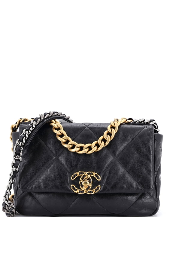 Pre-Owned 19 Flap Bag Quilted Leather Medium By Rebag