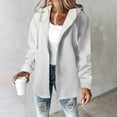 thumbnail image 2 of White Womens Hooded Plain Hoods Outerwear for Women Long Sleeve Casual Winter Fall Hoodies 2025 Clothing Fashion Y2K 3XL, 2 of 5