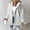 White, variant on GaThRRgYP Chic Lounge Jacket for Ladies Autumn Winter,Women's Solid Color Long-sleeved Long-sleeved Hooded Casual Coat White M