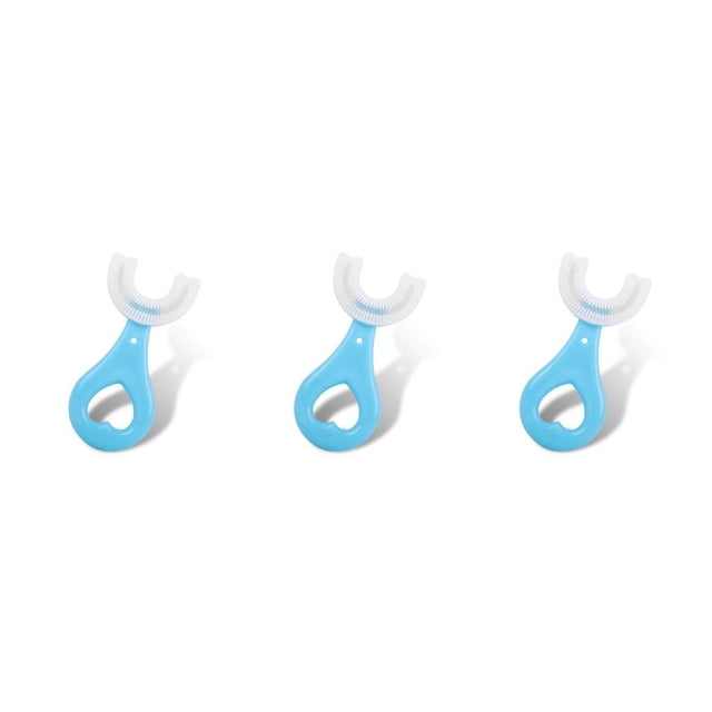 Cateissary Cepillo de Manual de silicona en forma de U para bebés, cuidado de los niños, cepillo de para niños pequeños, mordedor, cabeza Type1 NO1