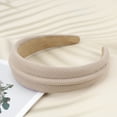 thumbnail image 6 of Unique Bargains 1 Pc Elegant Pure Color Headbands for Women Khaki, 6 of 6