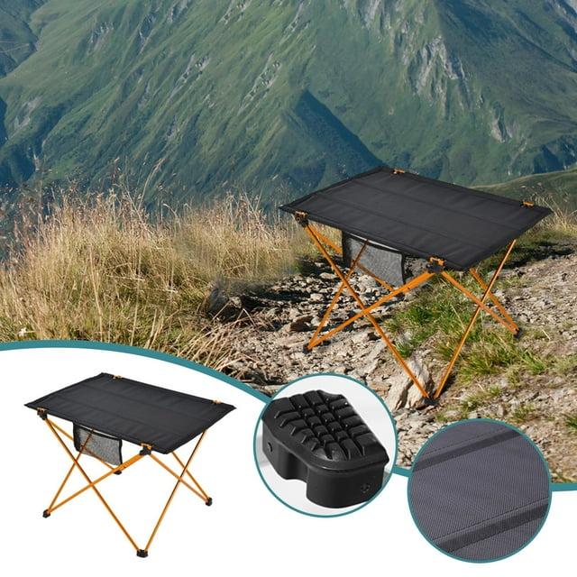 Dvkptbk Planche Pliante Ultralégère en Aluminium Portable Table Pliante Extérieure, Adaptée pour Pique-Niques, Camping, Barbecue Camping & Randonnée