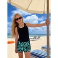 thumbnail image 4 of Lanbubble Girls Tankini Swimsuits for Teens 3 Piece Padded Bathing Suit with Print Shorts Square Collar Girls' Swimwear Set 11-16Y, 4 of 8