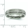 thumbnail image 6 of Chisel Titanium Brushed and Polished 6.2mm Grooved Edge Band Earrings, 6 of 8
