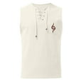 thumbnail image 1 of Tank Top for Men, Men Summer Drawstring Pocket Solid Color Printed Sleeveless Tank Top Casual Shirt, 1 of 3