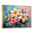 thumbnail image 2 of Designart "Paradise Of White And Yellow Blooming Plumeria" Plumeria Floater Framed Canvas Wall Art, 2 of 5