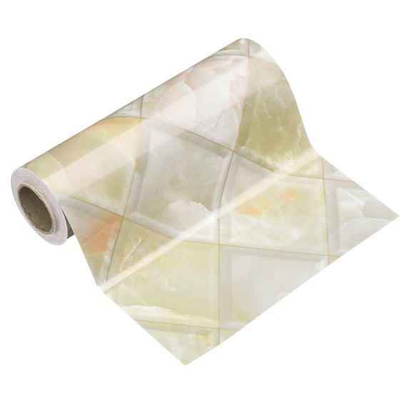 Uxcell Wood Grain Wallpaper Border 6" x 16.4ft Textured Frame Sticker, Yellow Diamond