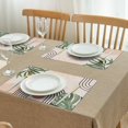 thumbnail image 3 of Orange Boho Geometric and Plant Pattern Summer Placemats Table Placemats Set Of 4-Linen Kitchen Washable Placemats Table Mats 11.8"x17.7" Non-Slip Heat Resistant, 3 of 6