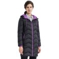 thumbnail image 2 of Orolay Women's Packable Down Jacket Light Winter Coat Contrast Hooded Puffer Jacket, 2 of 6