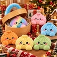 thumbnail image 5 of Dumpling Plush Toy - Soft Squeezable Stuffed Bao Toy with Embroidered Face, Dumpling Stuffed Animals Stuffed Toys Cute Food Plushie for Office Desk Decor Stress Relief Gift, 5 of 9