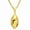 Gold, variant on Stainless Steel Football Sport Pendant with Box Chain 24" SCP 3130 S