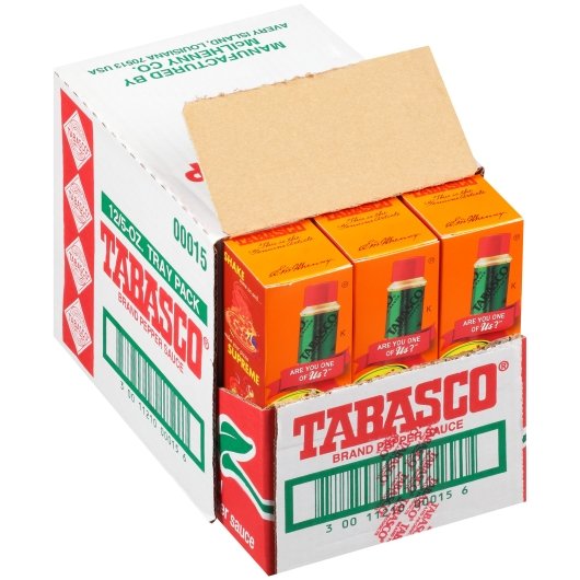 Tabasco Pepper Sauce Tray Hot Sauce Bottle, 5 oz - 2 Case of 12