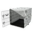 thumbnail image 3 of Snowflake Dog Crate Cover, Lace Style Arrangement of Snowflakes Winter Season Christmas Illustration, Easy to Use Pet Kennel Cover for Dogs, 35" x 23" x 27", Blue Black White, by Ambesonne, 3 of 6