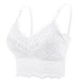 thumbnail image 4 of Siilsaa Sexy Lingerie for Women Women's Plus Size Full Coverage Underwire Unlined Minimizer Lace Bra White,XL, 4 of 4