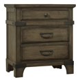 thumbnail image 1 of LifeStyle Solutions Table de Chevet à 3 Tiroirs en Mindi Marron Vintage, 1 of 2