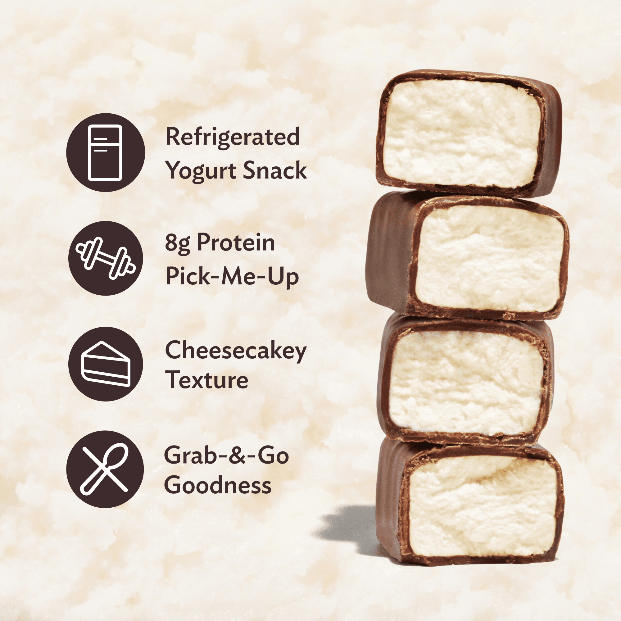 Clio Vanilla Greek Yogurt Bar in Chocolatey Coating, 1.76 oz, 4 Ct