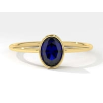 vylahjewellery 1 Ct Blue Oval Cut Moissanite Diamond Ring 14K Rose Gold Engagement Proposal Ring for Her