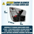 thumbnail image 3 of Snow Blower Cover - 600D Snowblower Covers Waterproof Heavy Duty, Outdoor Snow Thrower Cover Universal Fit for EGO, Honda, Ryobi, Cub Cadet, Ariens, Troy Bilt, Snow Joe, Toro and PowerSmart, 3 of 6