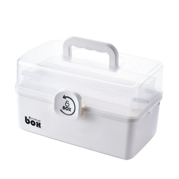 Píldoras de gran capacidad Caja de almacenamiento Estuche de vendaje Organizador de emergencia Hogar Traveling Camping Senderismo Contenedor a prueba de humedad Blanco grande Sweethay HA028285-01