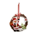 thumbnail image 3 of Marryso Christmas Wreath for Front Door Christmas Decorations Santa Claus Small Circle Wreath Pendants Children's Christmas Gifts Wreath Christmas Tree Pendants, 3 of 8