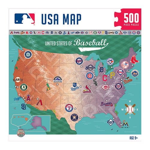 MLB Sports Map Puzzle