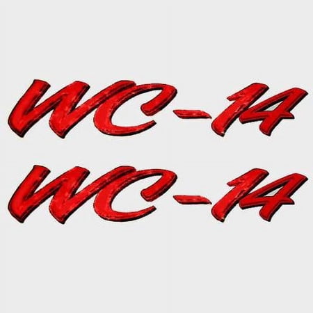 Lund Boat Vinyl Decal 1986377 | WC 14 Red Black (Pair)