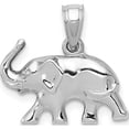 thumbnail image 1 of 14K White Gold 3D Polished Elephant Pendant Made In Indonesia k5337, 1 of 6