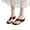 amber, variant on Women’s Square Toe Wedge Thong Sandals Open Toe Slip On Heeled Slides