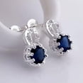 thumbnail image 6 of EOEMY Sterling Silver Plated Earrings Butterfly Stud Zirconia Push Back Clasp L691-Blue, 6 of 6