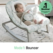 Ingenuity Keep Cozy 3-in-1 Vibrating Infant & Toddler Baby Bouncer and Rocker Chair, Gray