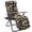 Black Peony, variant on Outdoor Chaise Lounge Chair Cushion Waterproof 66 x 21 x 4 Inches Cotton Zero Gravity Chair Cushions with Ties, Soft Thickened Lounge Chair Cushions for Indoor Outdoor Furniture (Blue Leaves)