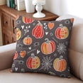 thumbnail image 3 of Halloween Throw Pillow Cases 20x20 Inch Set of 2 Happy Halloween Pillow Cases Throw Cushion Cover Cushion Cases for Living Room Decoration, 3 of 6