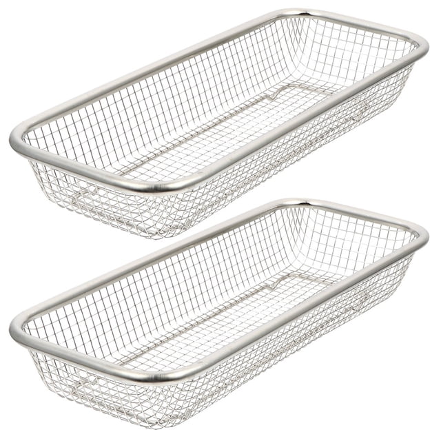 2 Pcs Panier Bol pour Lave-Vaisselle Panier de Cuisson en Acier Inoxydable Petit Panier de Rangement Support de Rangement pour Lave-Vaisselle