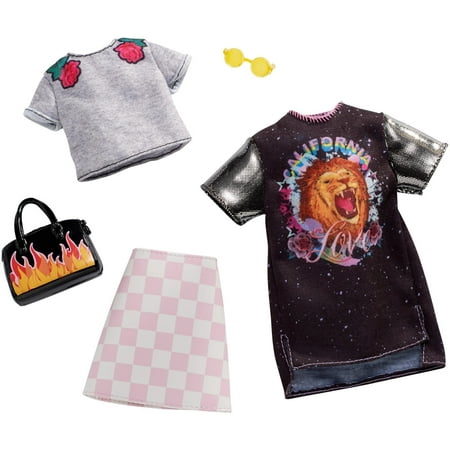 Barbie Checkered Graphic Outfit Fashion Pack with Accessories