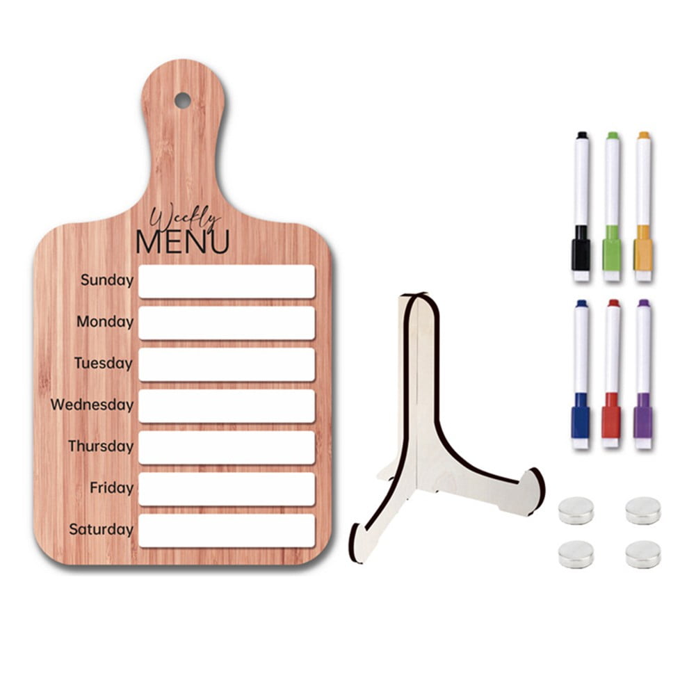 Girlsshop Magnetic Meal Planner Refrigerator Magnet Weekly Menu Board Dinner Meal Planner