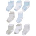 thumbnail image 1 of Hudson Baby Calcetines Unisex De Algodón Para Recién Nacidos Y Rizo, Color Azul Claro, Gris, 6-12 Meses, 1 of 1