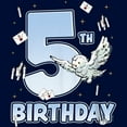 thumbnail image 2 of Boy's Harry Potter Hedwig 5th Birthday  Graphic Tee Navy Blue Medium, 2 of 4