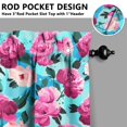 thumbnail image 5 of Kitchen Curtains and Valance Set 24 Inch Tier Pioneer Colorful Floral Curtains Small Drapes for Cafe Living Room Bathroom Farmhouse 3 Pieces Set Rod Pocket, 5 of 6