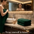 thumbnail image 5 of RIVERSIDE 6 Piece Towel Set Soft Quick Drying Cotton Bath Towel for Gym Spa and Bathroom - Hunter Green, 5 of 7