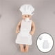 thumbnail image 4 of 2 piezas de delantal de chef para bebés y niños recién nacidos, accesorio de fotografía elegante, gorro y delantal. Chico grande, 4 of 9