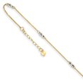 thumbnail image 1 of 14k Two Tone Gold 9 Inch Plus 1 Anklet Ankle Bracelet, 1 of 6