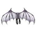 thumbnail image 1 of Accesorios creativos para baile de carnaval de Halloween, alas de hueso de diablo no tejidas en blanco y negro y plegables, 1 of 6