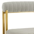 thumbnail image 5 of Anastasia Dining Chair with Gold Brushed Stainless Steel and Taupe Fabric - Set of 2, 5 of 9