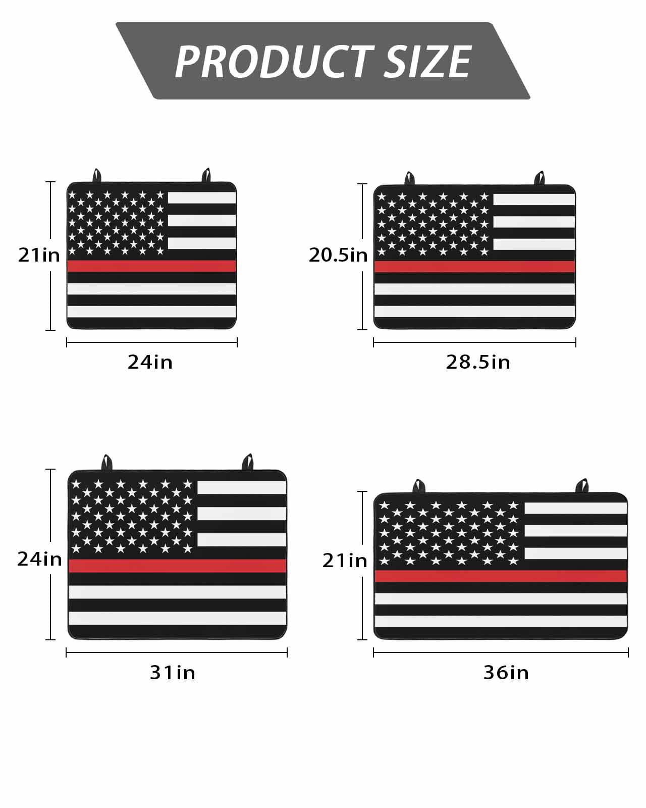Stove Top Covers for Electric Stove, Red White Stripe Fireman American Flag Glass Stovetop Cover Protector, Fire Fighter USA Flags Induction Cooktop Protector Oven Mat for Kitchen Countertop 24"x21"