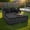 Black, variant on Resenkos Spacious Outdoor Rattan Daybed with Upholstered Cushions and Pillows-White, Patio Seating Conversation Set, Modern Patio Sofa Sectional Proof for Patio Back Deck