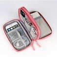 thumbnail image 2 of YXRIJDJ Double Layer Electronic Organizer Pink Travel Cable Organizer Pouch Bag Water Resistant Accessories Storage Case for Earphone Cord, 2 of 6