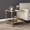 thumbnail image 5 of SEI Furniture Horten 22" Square Glass Top End Table in Gold, 5 of 6